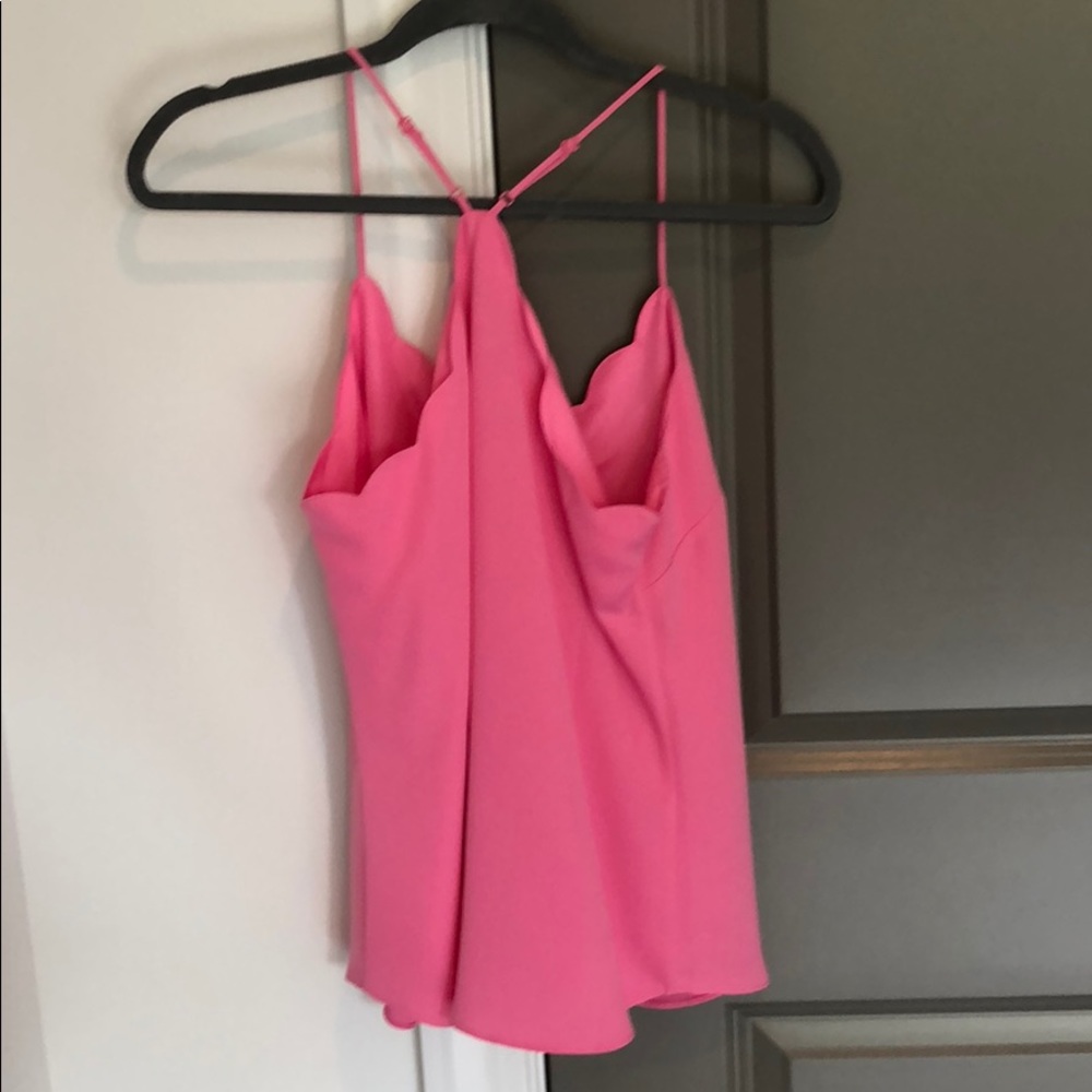J. Crew Scallop Neckline Pink Tank (Size 2) - Picture 3 of 8